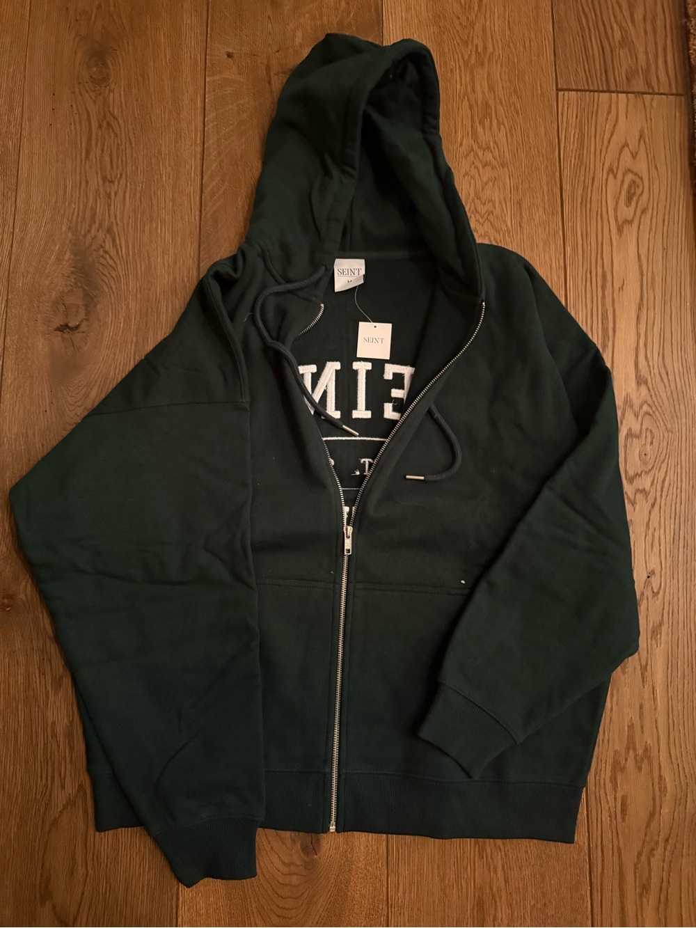 Women's Dark Green Zip-Up Hoodie Sweatshirt